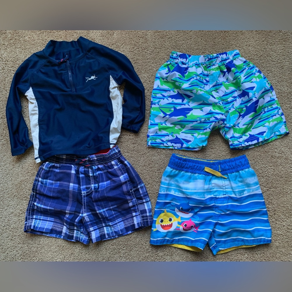 2T/24 month Swim Trunks & Rash Guard